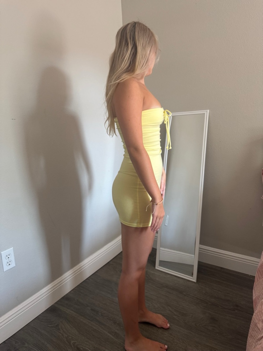 Target Wild Fable strapless summer Yellow Dress xs
